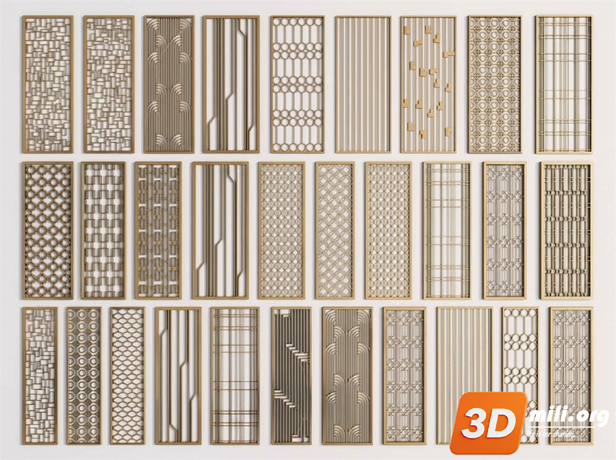 Folding screen Skp Files 